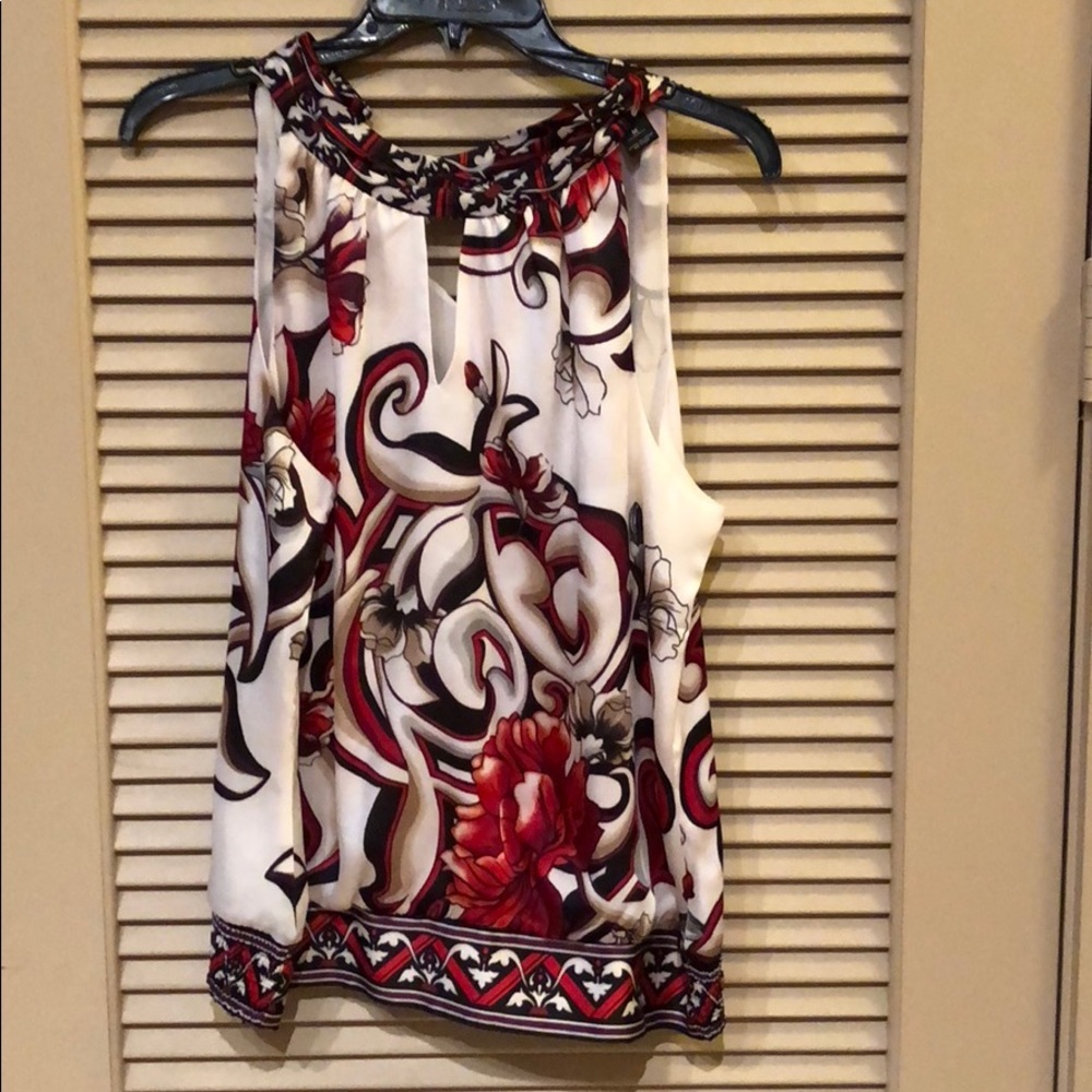 White House Black Market floral blouse